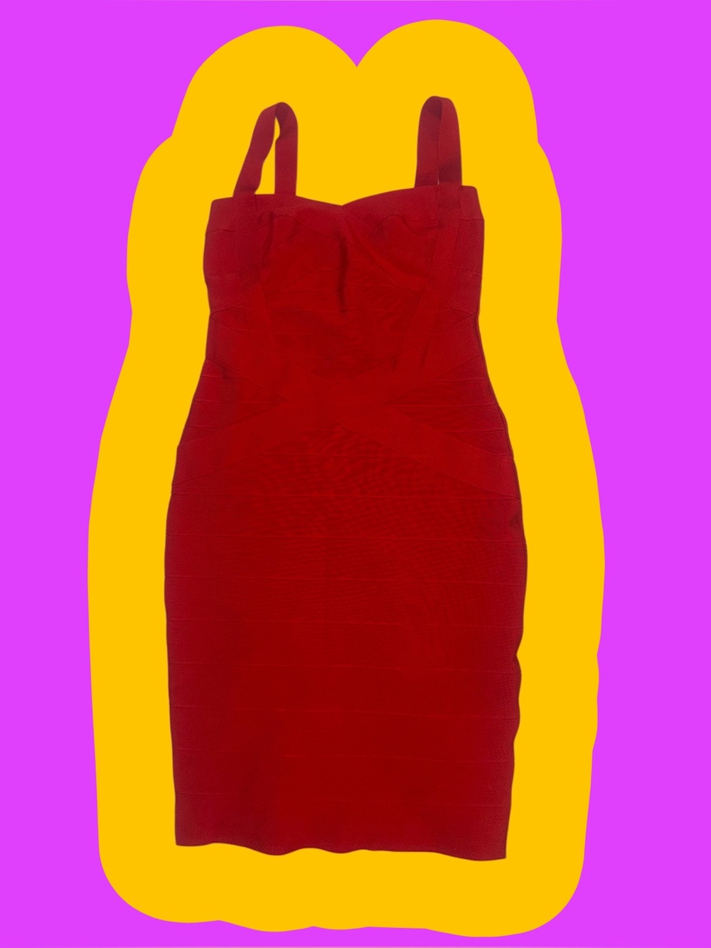 Bandage Red Sleeveless Bodycon Dress - Classic Women's Cocktail Dress
